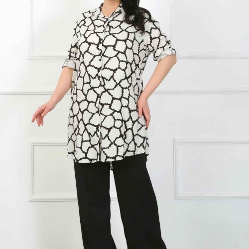 182364 patterned TUNIC toptan bayan giyim
