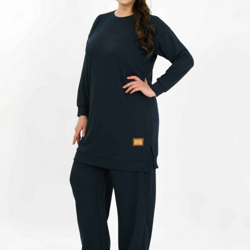 182375 TOPTAN LACİVERT EŞOFMAN TAKIM toptan bayan giyim