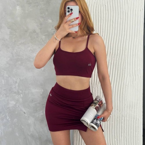 182438 TOPTAN BORDO ETEK TAKIM toptan bayan giyim