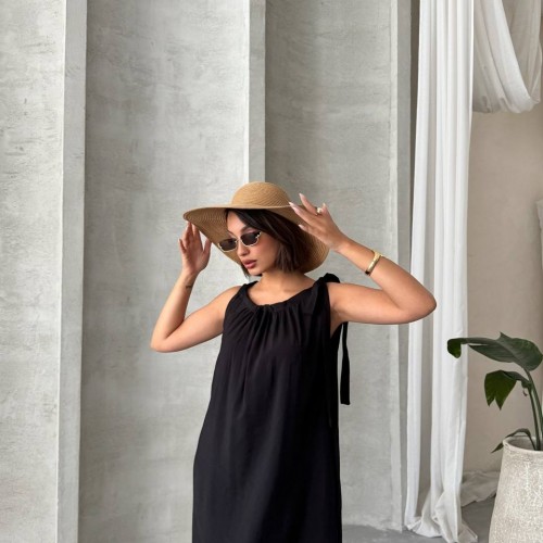 182481 TOPTAN SİYAH ELBİSE toptan bayan giyim