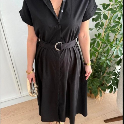 182498 TOPTAN SİYAH ELBİSE toptan bayan giyim