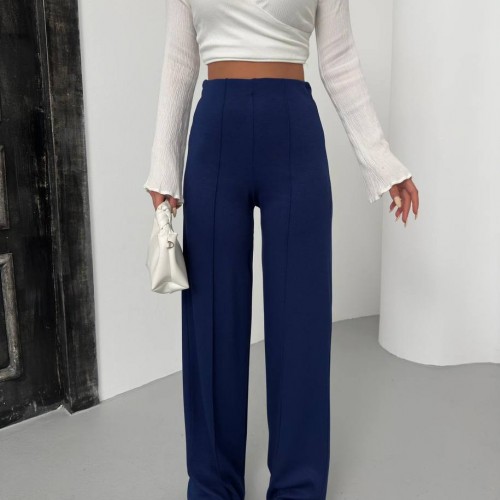 182656 TOPTAN LACİVERT PANTOLON toptan bayan giyim