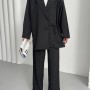 182667 TOPTAN SİYAH PANTOLON TAKIM toptan bayan giyim