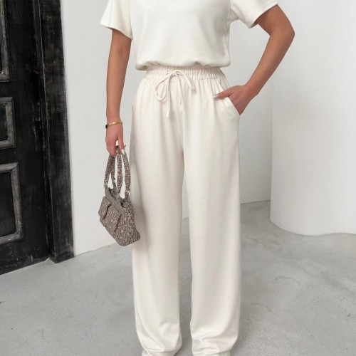 182726 TOPTAN BEYAZ EŞOFMAN TAKIM toptan bayan giyim