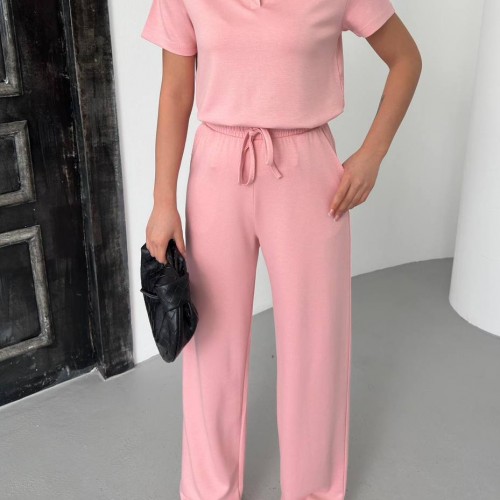 182727 TOPTAN PEMBE EŞOFMAN TAKIM toptan bayan giyim