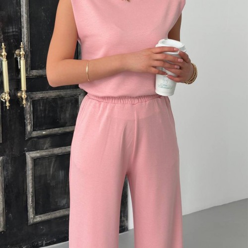 182729 TOPTAN PEMBE EŞOFMAN TAKIM toptan bayan giyim