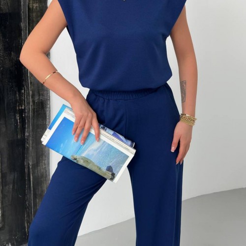 182731 TOPTAN LACİVERT EŞOFMAN TAKIM toptan bayan giyim