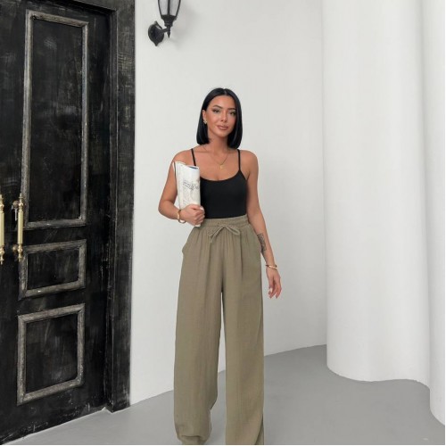 182745 TOPTAN HAKİ PANTOLON toptan bayan giyim