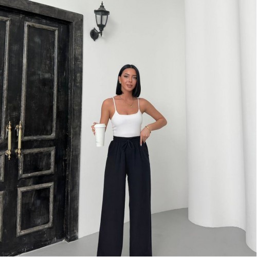 182746 TOPTAN SİYAH PANTOLON toptan bayan giyim