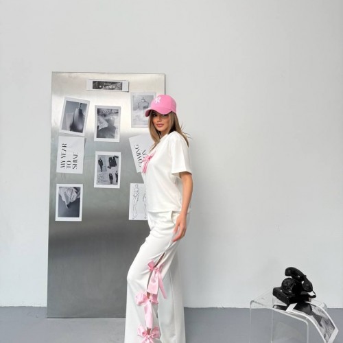 182796 TOPTAN BEYAZ EŞOFMAN TAKIM toptan bayan giyim