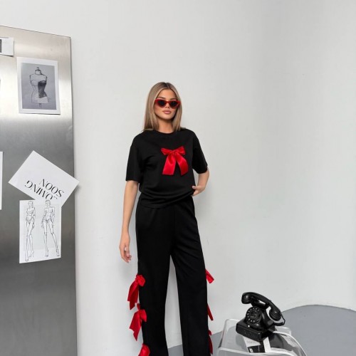 182797 TOPTAN SİYAH EŞOFMAN TAKIM toptan bayan giyim