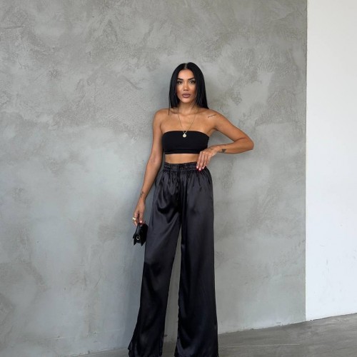 182924 TOPTAN SİYAH PANTOLON toptan bayan giyim