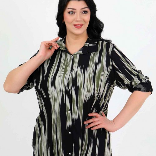 182963 TOPTAN DESENLİ GÖMLEK toptan bayan giyim