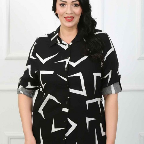 182964 TOPTAN DESENLİ GÖMLEK toptan bayan giyim