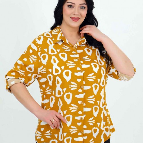 182974 TOPTAN DESENLİ GÖMLEK toptan bayan giyim