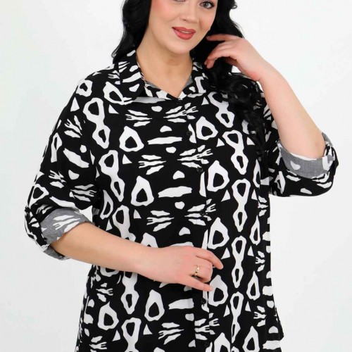 182976 TOPTAN DESENLİ GÖMLEK toptan bayan giyim