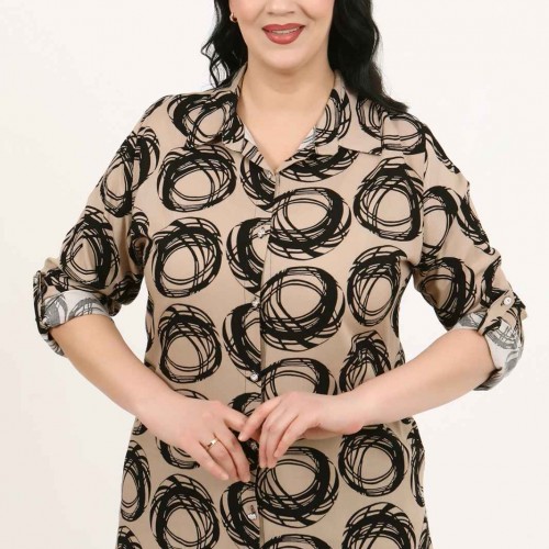 182980 TOPTAN DESENLİ GÖMLEK toptan bayan giyim