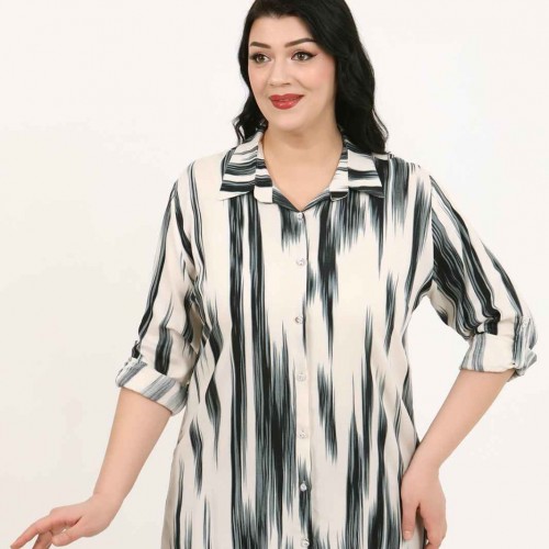 182991 TOPTAN DESENLİ GÖMLEK toptan bayan giyim