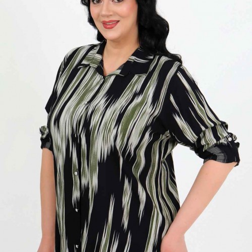 182992 TOPTAN DESENLİ GÖMLEK toptan bayan giyim