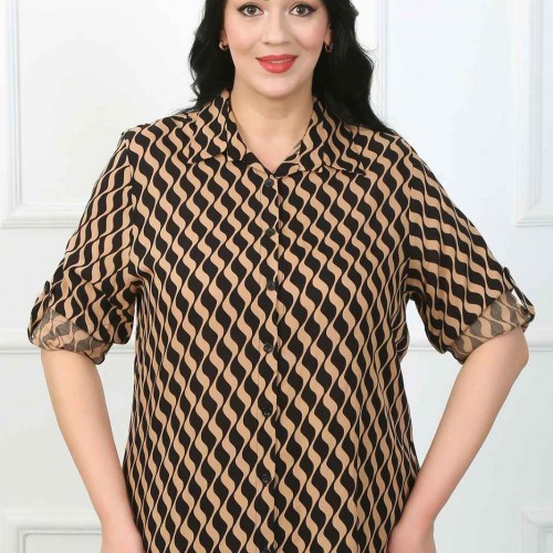 182994 TOPTAN DESENLİ GÖMLEK toptan bayan giyim