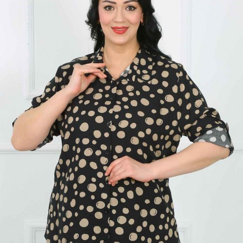 182995 TOPTAN DESENLİ GÖMLEK toptan bayan giyim