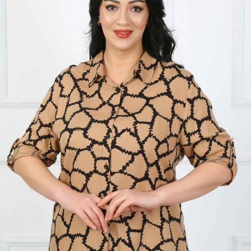 182996 TOPTAN DESENLİ GÖMLEK toptan bayan giyim
