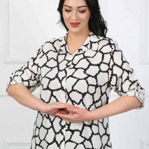 182997 TOPTAN DESENLİ GÖMLEK toptan bayan giyim