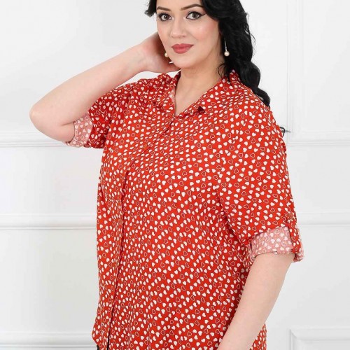 183004 TOPTAN DESENLİ GÖMLEK toptan bayan giyim