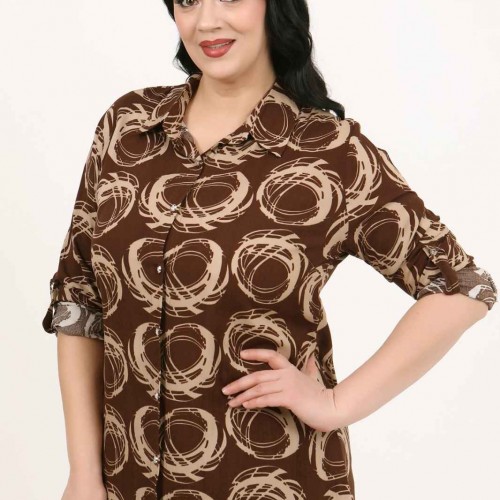 183005 TOPTAN DESENLİ GÖMLEK toptan bayan giyim