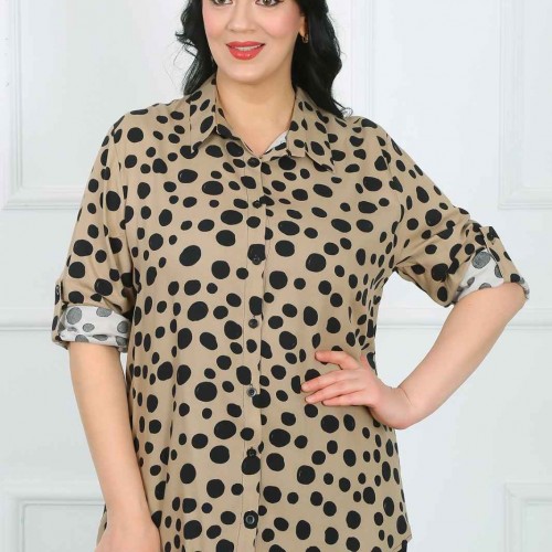 183006 TOPTAN DESENLİ GÖMLEK toptan bayan giyim