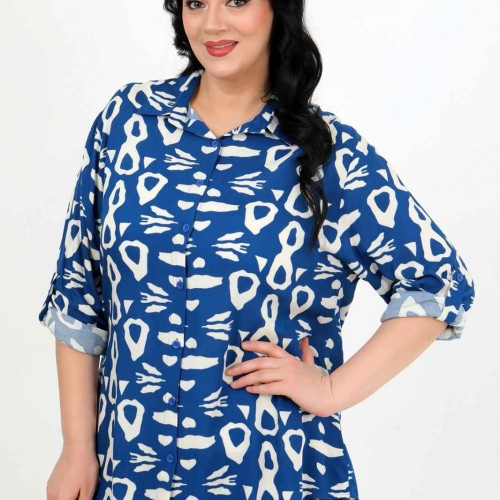 183007 TOPTAN DESENLİ GÖMLEK toptan bayan giyim