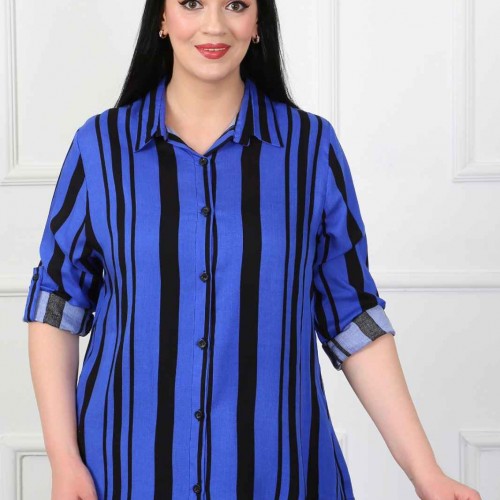 183008 TOPTAN DESENLİ GÖMLEK toptan bayan giyim