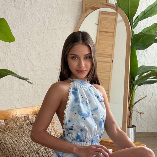 183136 TOPTAN DESENLİ ELBİSE toptan bayan giyim