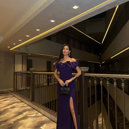 183346 TOPTAN MOR ABİYE toptan bayan giyim