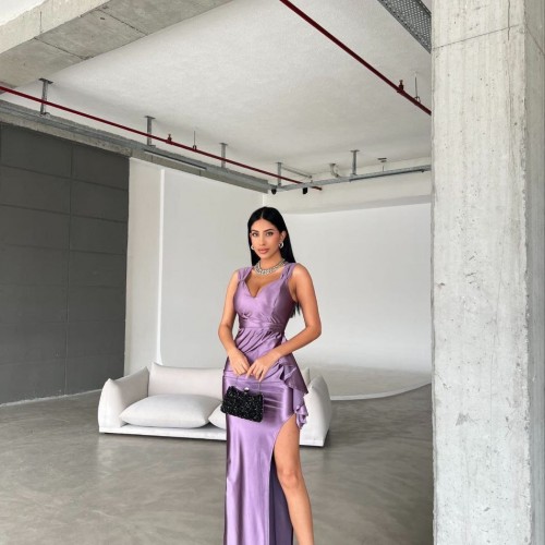 183348 TOPTAN LİLA ABİYE toptan bayan giyim