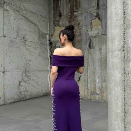 183474 TOPTAN MOR ABİYE toptan bayan giyim