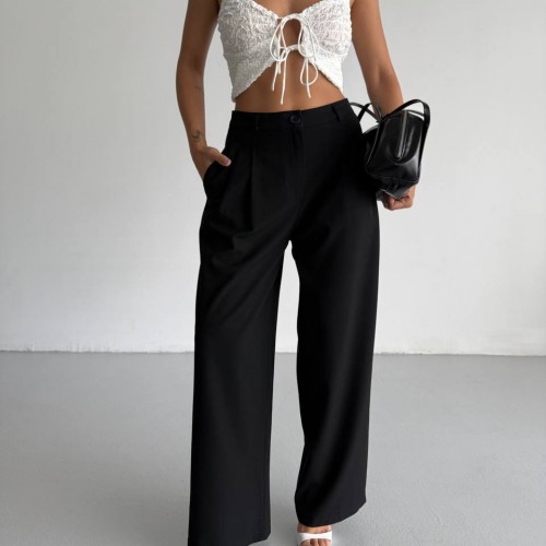 183702 TOPTAN SİYAH PANTOLON toptan bayan giyim