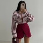 183718 TOPTAN ÇİZGİLİ GÖMLEK toptan bayan giyim