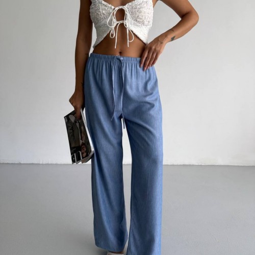 183727 TOPTAN MAVİ PANTOLON toptan bayan giyim