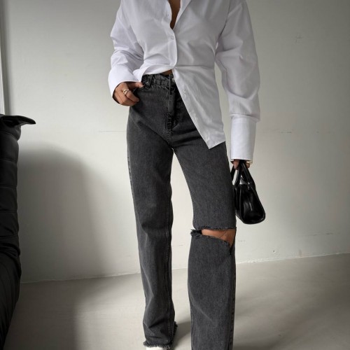 183754 TOPTAN SİYAH KOT PANTOLON toptan bayan giyim