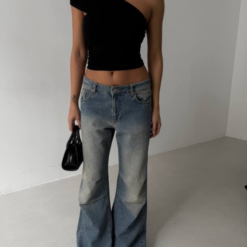 183770 TOPTAN SİYAH BLUZ toptan bayan giyim