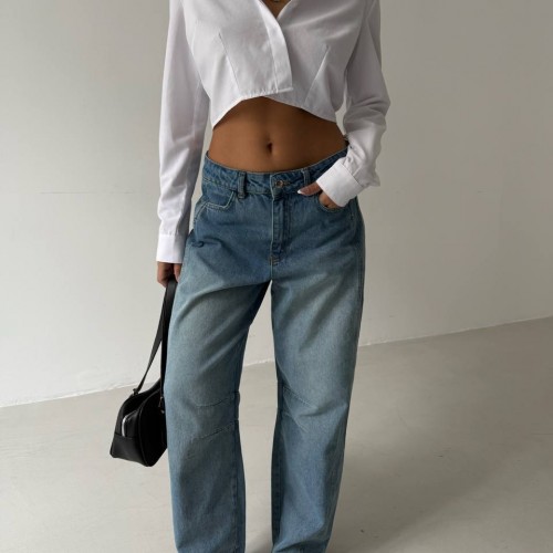 183796 TOPTAN MAVİ KOT PANTOLON toptan bayan giyim