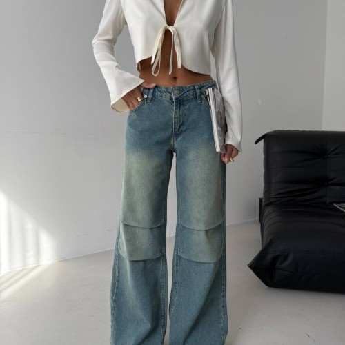 183802 TOPTAN MAVİ KOT PANTOLON toptan bayan giyim