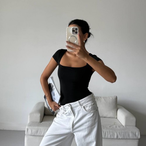 183808 TOPTAN SİYAH BLUZ toptan bayan giyim