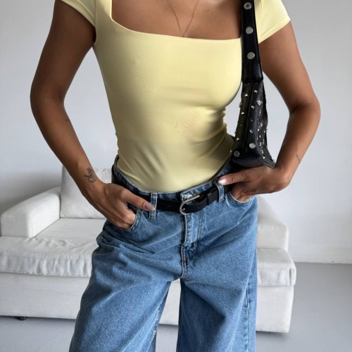 183810 TOPTAN SARI BLUZ toptan bayan giyim