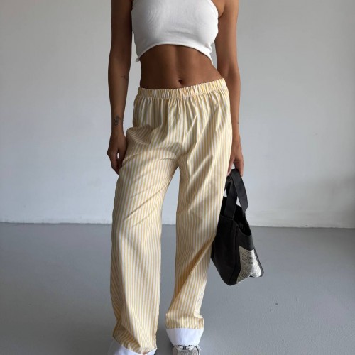 183833 TOPTAN ÇİZGİLİ PANTOLON toptan bayan giyim