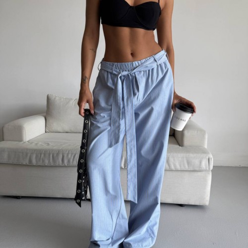 183839 TOPTAN ÇİZGİLİ PANTOLON toptan bayan giyim