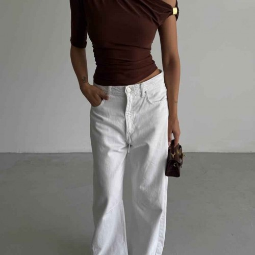 183874 TOPTAN KAHVE BLUZ toptan bayan giyim