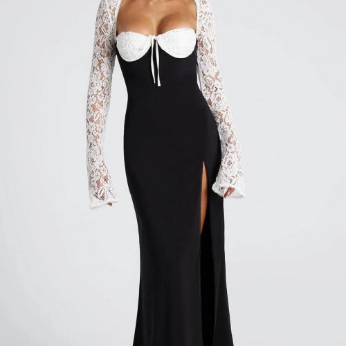 183937 TOPTAN SİYAH ABİYE toptan bayan giyim