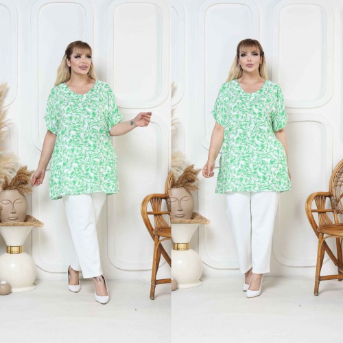 184082 patterned TUNIC toptan bayan giyim